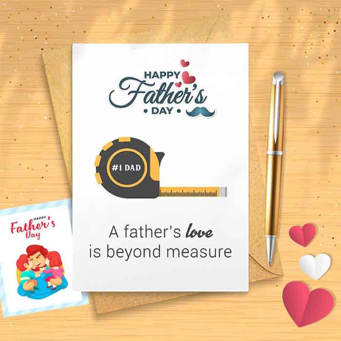 Tape Measure Father's Day Card - Funny Father’s Day Card, Card For Dad Gift [00751]