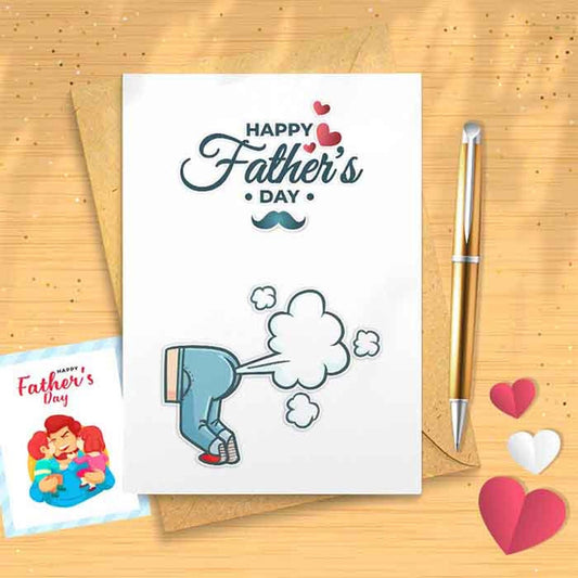 Funny Fathers Day Card - Fathers Day, Fart, Gift For Dad [00375]