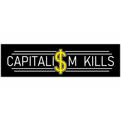 Capitalism Kills - Vinyl Bumper Sticker [01025]