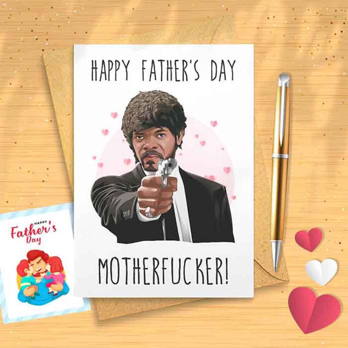 Father’s Day Card - Samuel Jackson, Personalized Gift Cards, Happy Father's Day Motherfucker, Movie [00115]