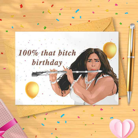 Funny Lizzo Birthday Card - Pop Culture, Party, Gifts, Cute, Funny, Funny Birthday Card, Card, Greeting Cards [00623]