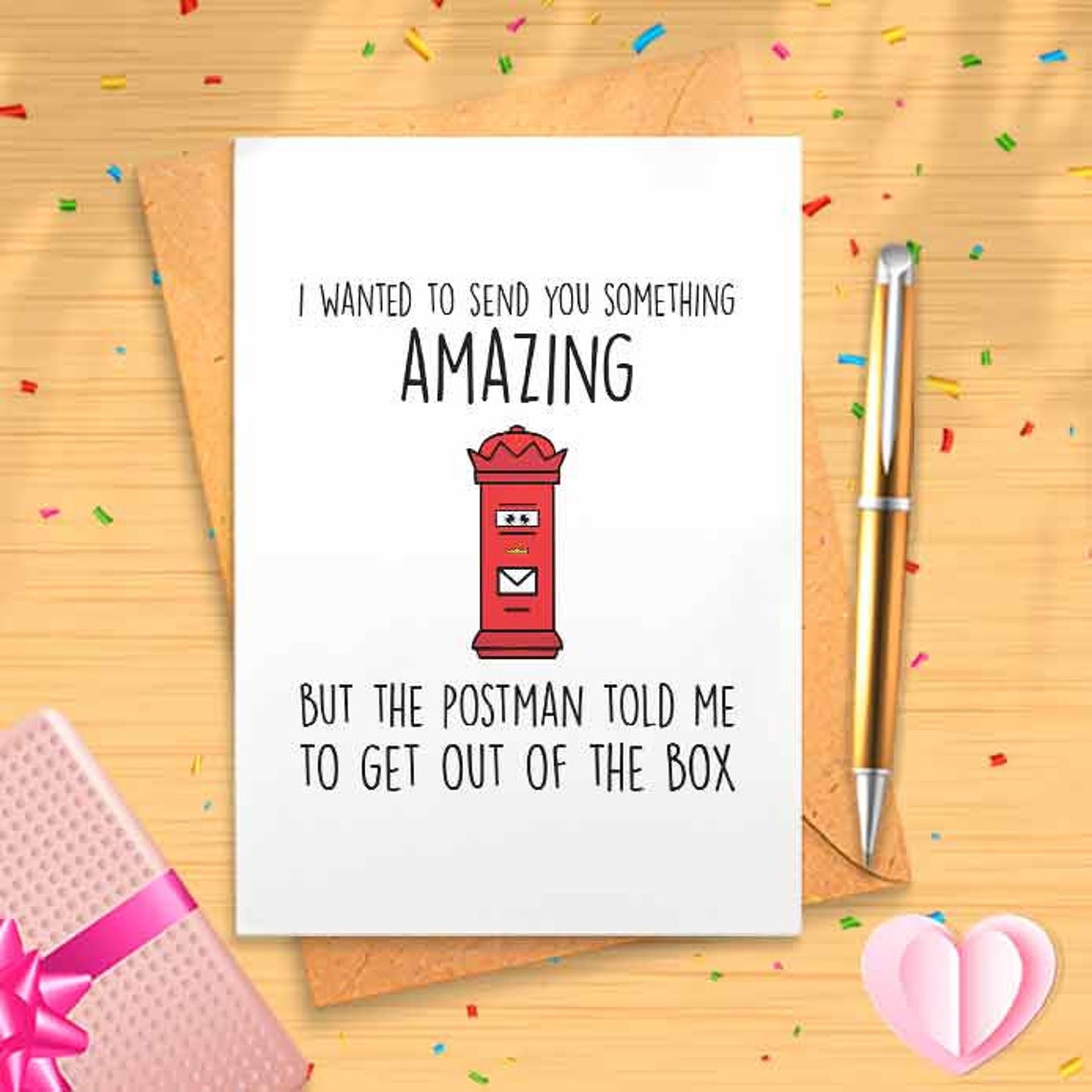 Funny Post Box Man Birthday Card [00858]