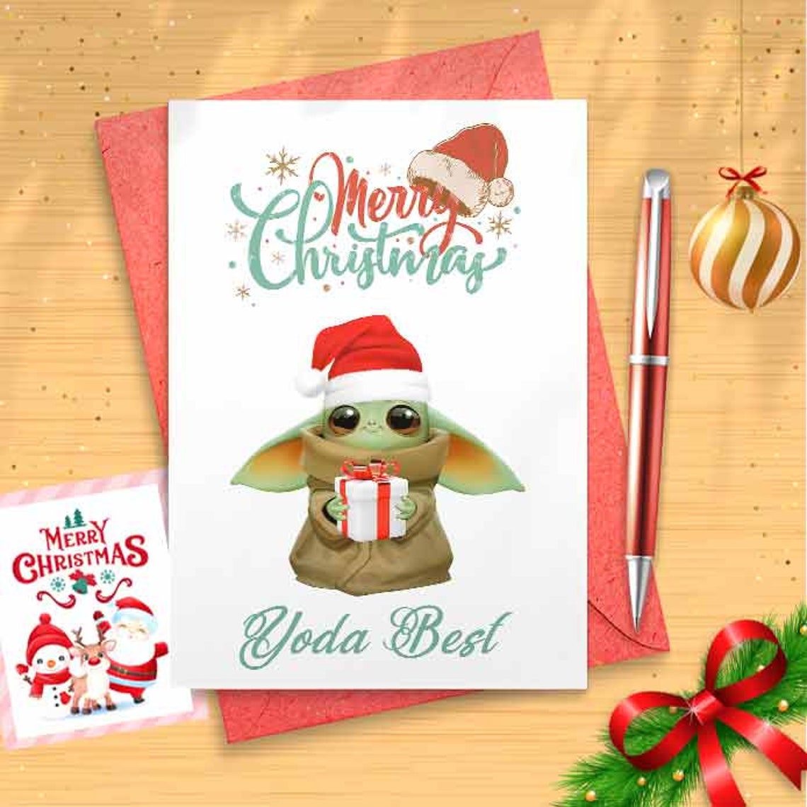 Cute Christmas Card, Happy Holidays Card, Pop Culture Christmas, Stocking Stuffers, Movie Nerd Christmas Card [00671]