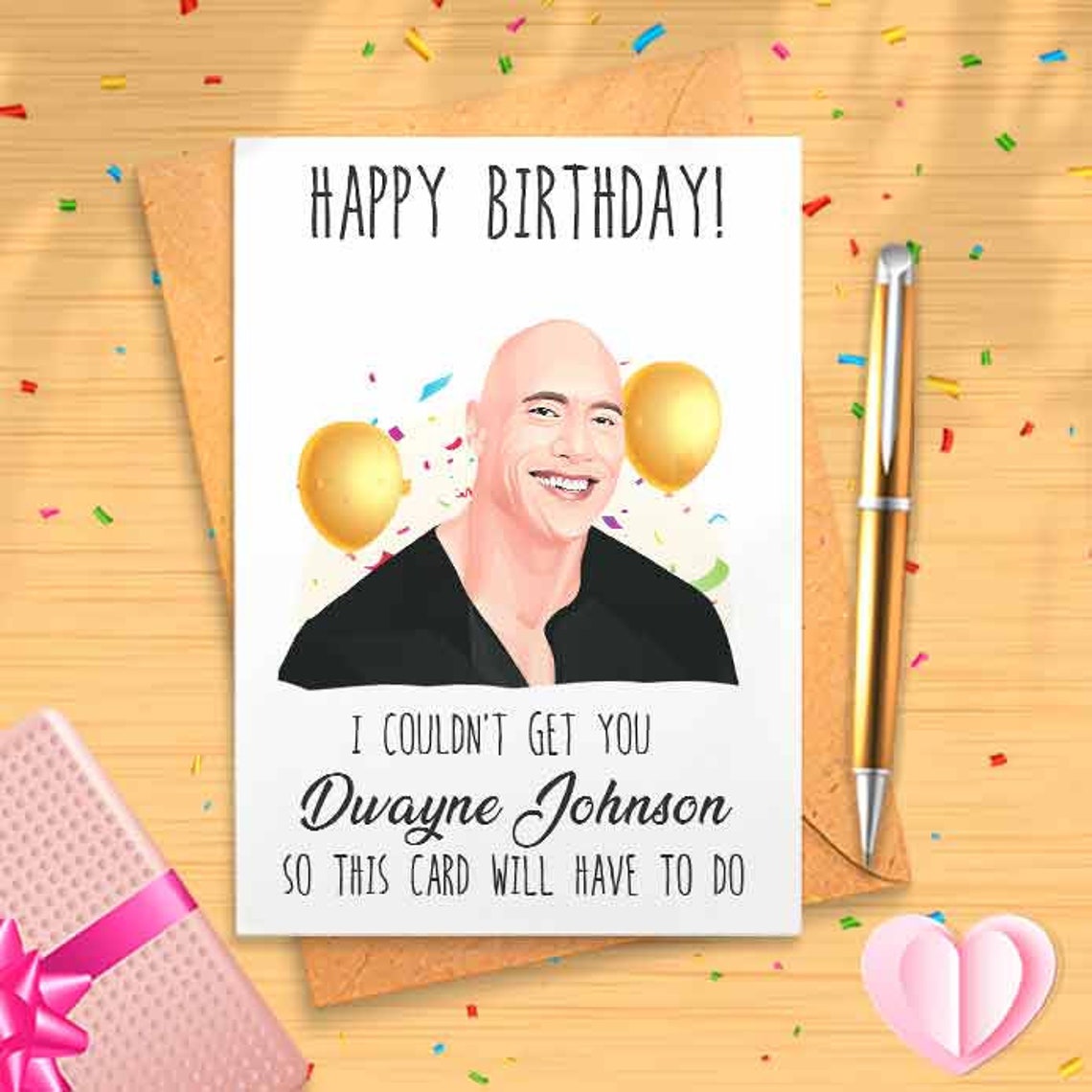 Funny Dwayne Birthday Card - Funny Birthday Card, Birthday, Happy Birthday, Birthday Humor, Happy Birthday, Celebrity Crush [00226]