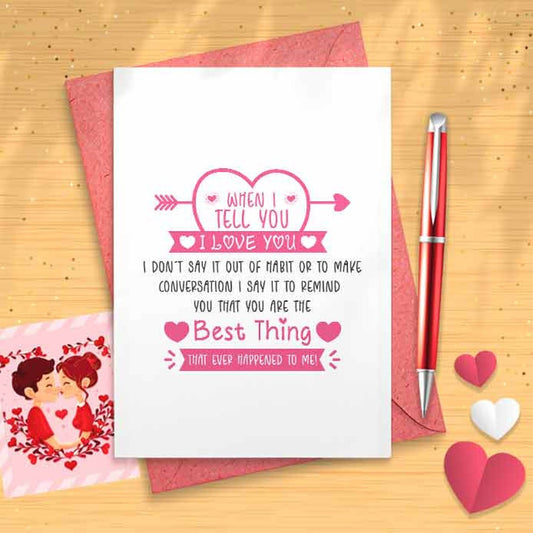 Anniversary Card - Boyfriend Fiance Husband Partner Girlfriend Love Card For Wife [00966]