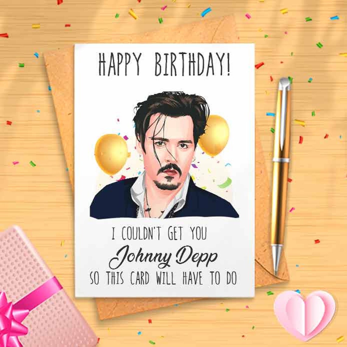 Funny Johnny Birthday Card - Funny Birthday Card, Holiday Card, Happy Birthday, Birthday Humor, Happy Birthday, Celebrity Crush [00185]