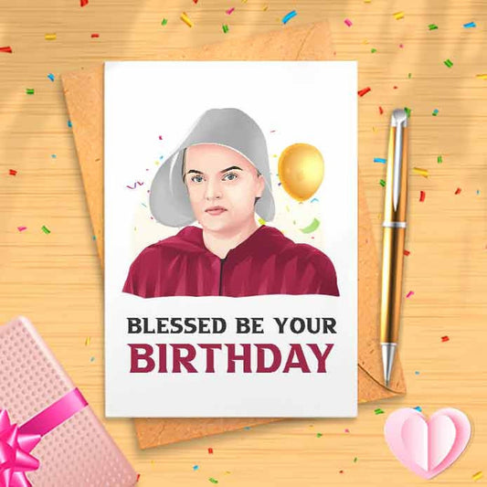 Funny 'Blessed Be Your Birthday' Birthday Card - Tv Series, Funny Birthday Card, Birthday Humor, Birthday Cards, Birthday Gift Idea [00628]