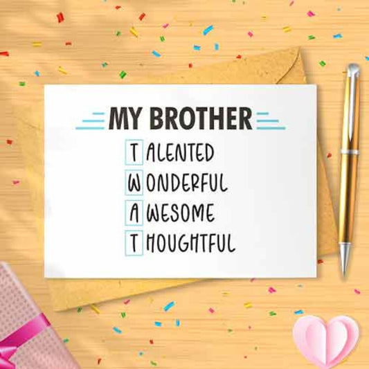 Funny Card For Brother - Birthday Card, For Him, For Brother, Card, Brother, Cards, Bro, Birthday, Card For, Rude, Sweary [00358]