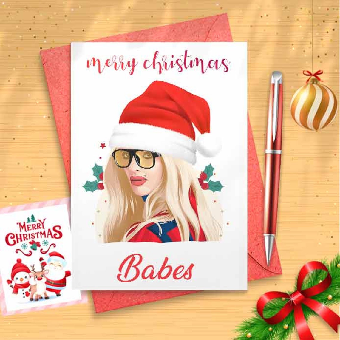 Funny Bimini Christmas Card - Funny Holidays Card, Holiday Card, Merry Christmas, Christmas Humor, Xmas Gift [01072]