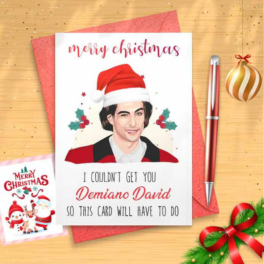 Funny Damiano Christmas Card - Funny Holidays Card, Holiday Card, Merry Christmas, Christmas Humor, Merry Christmas, Celebrity Crush [00440]