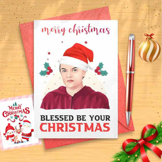 Funny 'Blessed Be Your Christmas' Christmas Card - Tv Series, Funny Christmas Card, Christmas Humor, Christmas Cards, Gift Idea [01044]