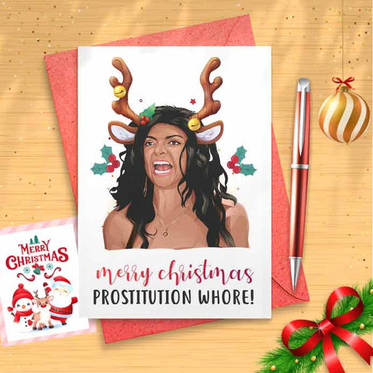 Funny Teresa Christmas Card, Funny Holidays Card, Holiday Card, Merry Christmas, Funny Xmas, Inappropriate Snarky Christmas Gift [00292]