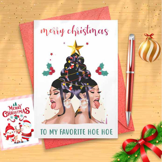 Funny Christmas Card for Best Friend, Cousin, BFF, Happy Holidays, Sister [00197]