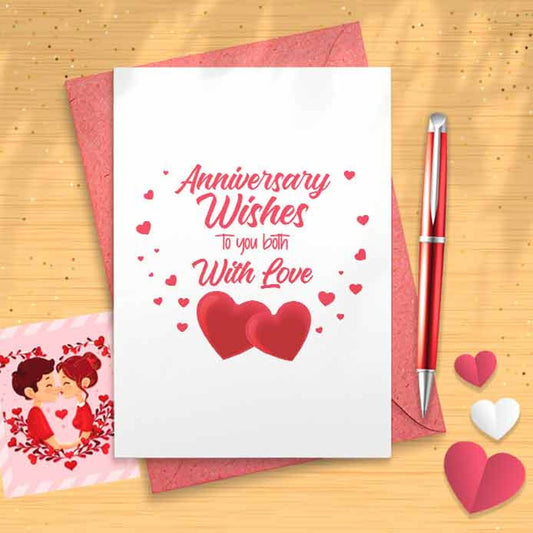 Happy Anniversary Card For Parents - Card, On Your Anniversary, To You Both [00850]