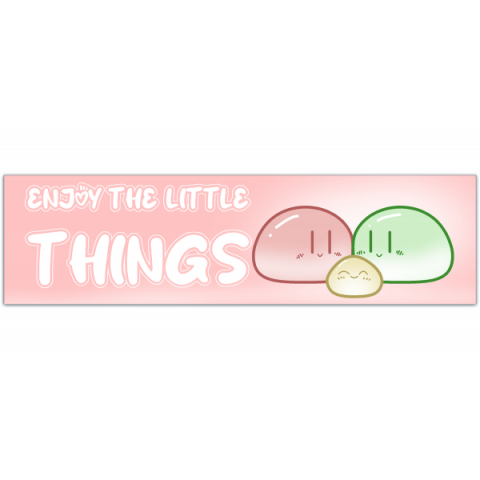 positivity bumper sticker - enjoy the little things [01097]