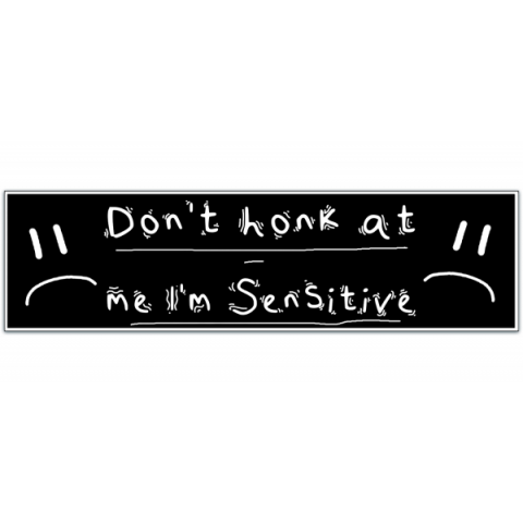 I'M SENSITIVE | Don't Honk at Me Sticker | Cute Kawaii Anime Car Decal | Waterproof Vehicle Sticker | Trucks SUV Motorcycle[01099]