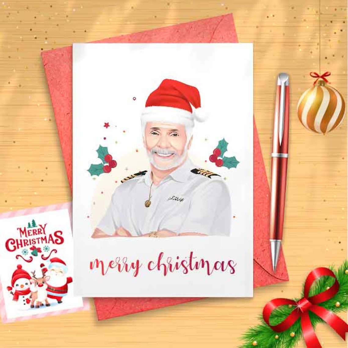 Funny Captain Lee Christmas Card - Funny Holidays Card, Merry Christmas, Humor, Funny Xmas Card, Stocking Stuffers, Reality Tv [00399]