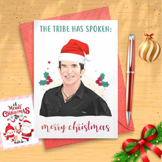 Funny 'The Tribe Has Spoken' Christmas Card - Funny Christmas Card, Christmas Humor, Christmas, Merry Christmas, Stocking Stuffers [00252]