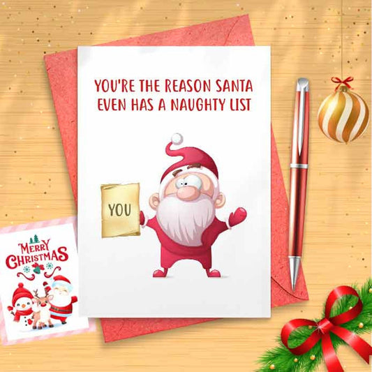 Funny Holiday Card - Funny Christmas Card - Naughty Card [00725]