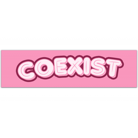 Coexist - Motivational/Inspirational Bumper Sticker [01116]