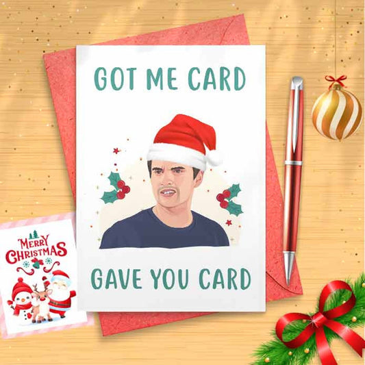 Funny Nick 'Got Me Card, Gave You Card' Christmas Card - Funny Holidays Card, Merry Christmas, Humor, Funny Xmas Card, Tv Show [00245]