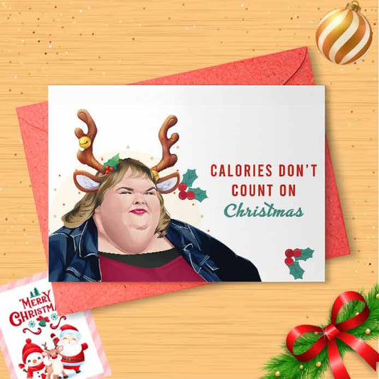 Tammy Christmas Card - Tammy and Amy Sisters Gift Card, Diet, Gift Card, Cheat Day, Funny Holidays Card, Merry Christmas, Nowzaradan [00259]