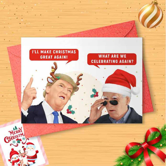 Funny Trump and Biden Christmas Card [00036]