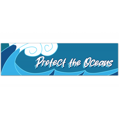 Protect The Oceans - Bumper Sticker/Decal [01132]