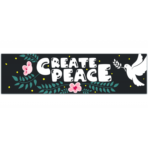 Create Peace - Anti-War Bumper Sticker/Laptop Decal [01139]