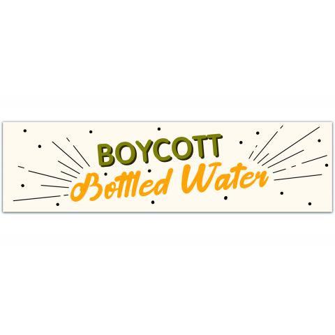 Boycott Bottled Water - Environmental Small Bumper Sticker/Laptop Decal or Magnet [01142]