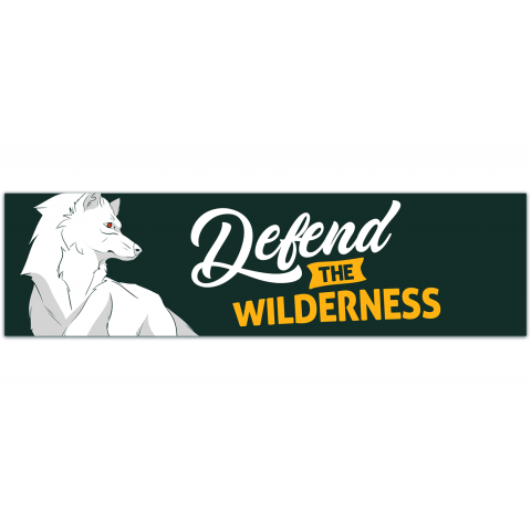 Defend the Wilderness - Environmental Small Bumper Sticker/Laptop Decal or Magnet [01143]