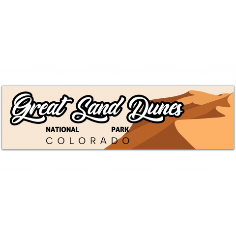 Great Sand Dunes National Park Sticker Bumper Sticker | Water Bottle | Travel | Laptop | Waterproof [01155]