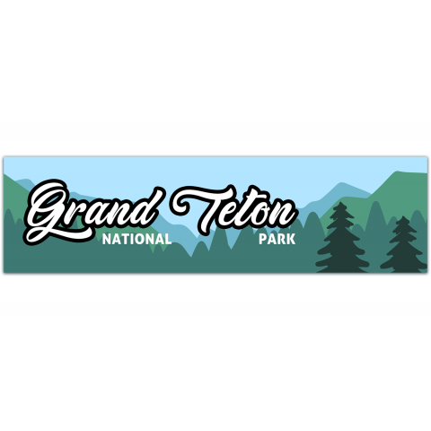 Grand Teton National Park Sticker Bumper Sticker | Water Bottle | Travel | Laptop | Waterproof [01157]