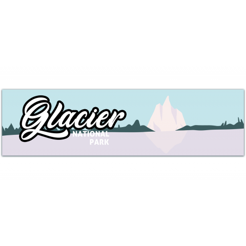 Glacier National Park Sticker Bumper Sticker | Water Bottle | Travel | Laptop | Waterproof [01158]