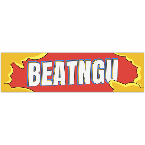 New "BEATNGU" BUMPER STICKER Jeepers Creepers prop, license plate style decal, Creeper truck, scary movie [01169]