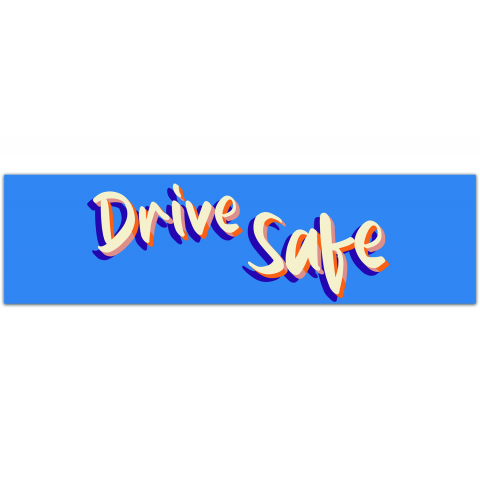 Drive Safe Car Bumper Sticker Decal, Rear View Mirror Cling, Positivity Car Mirror Vinyl Sticker, Heart, Self Love, Gift Idea, Trendy, Aesthetic [01186]