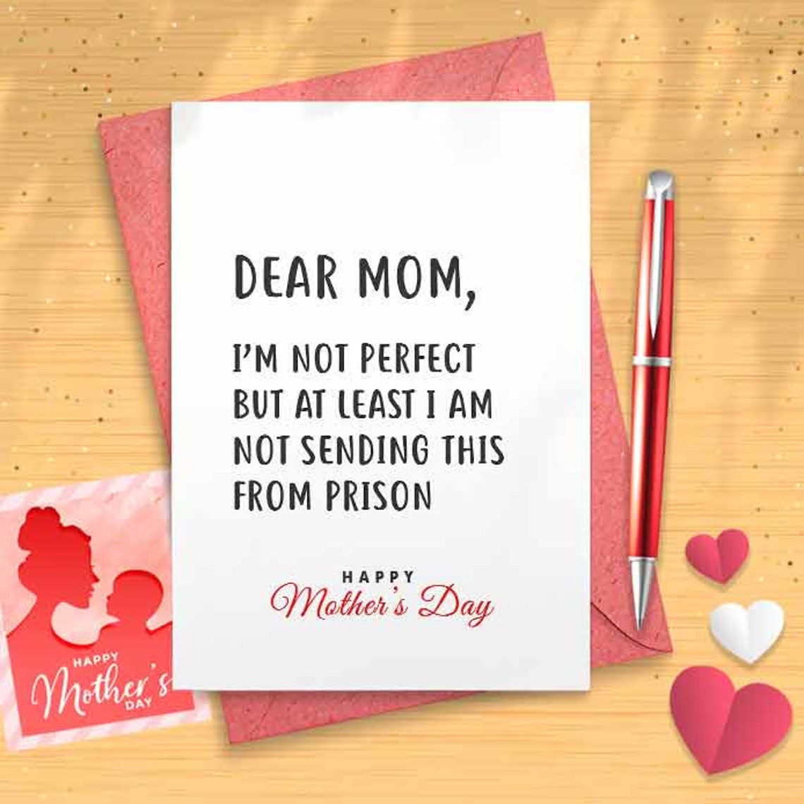 Funny Card For Mom, Mothers Day Card, Funny Card From Daughter, Funny Mother's Day Card, Funny Card From Son [00641]