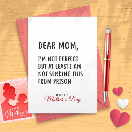 Funny Card For Mom, Mothers Day Card, Funny Card From Daughter, Funny Mother's Day Card, Funny Card From Son [00641]