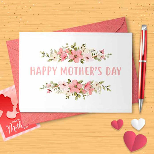 Floral Mother's Day Card - Mothers' Day Card For Mom, Card for Grandma, Spring Card, Gift [00754]