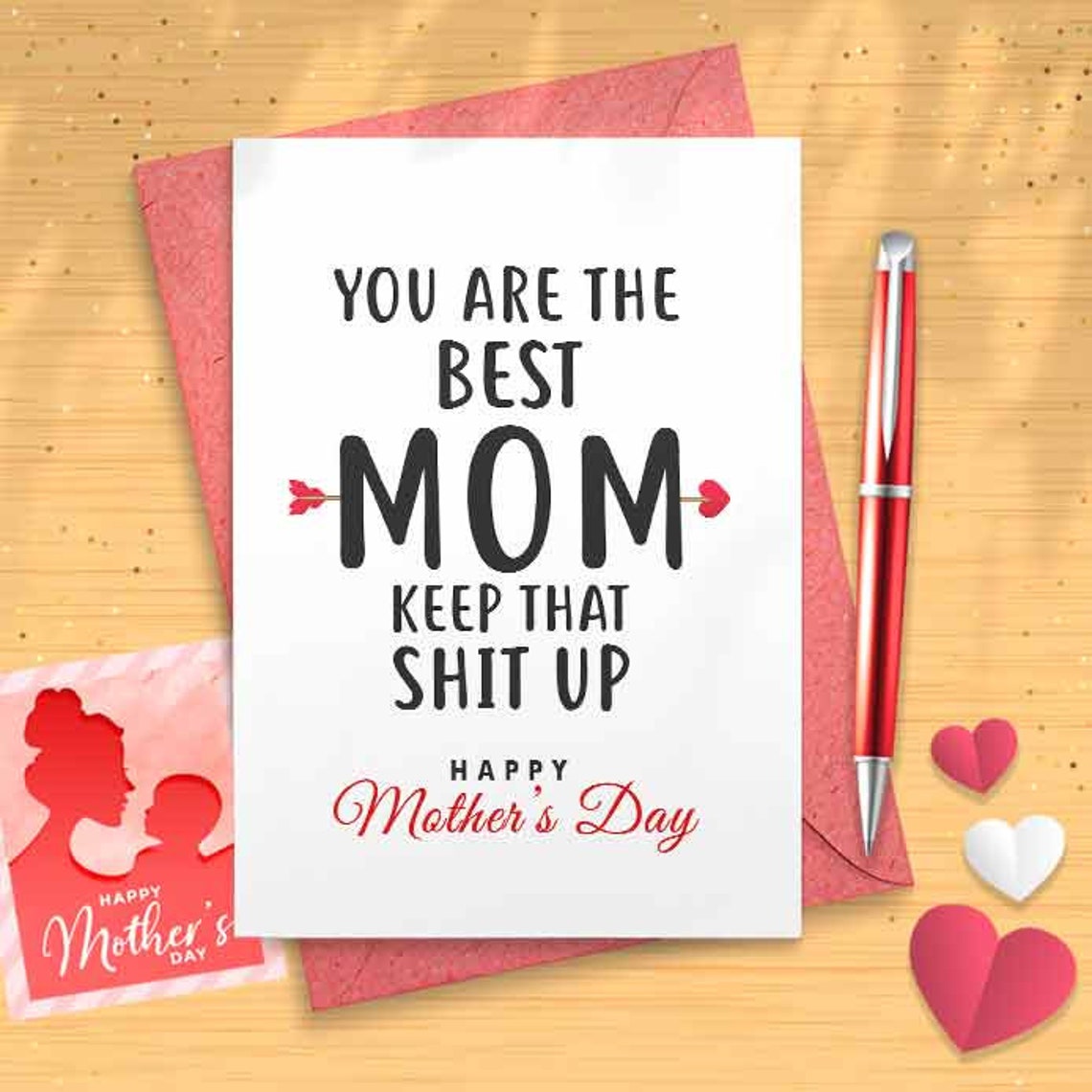 Funny Card For Mom, Mothers Day Card, Funny Card From Daughter, Funny Mother's Day Card, Funny Card From Son [00376]