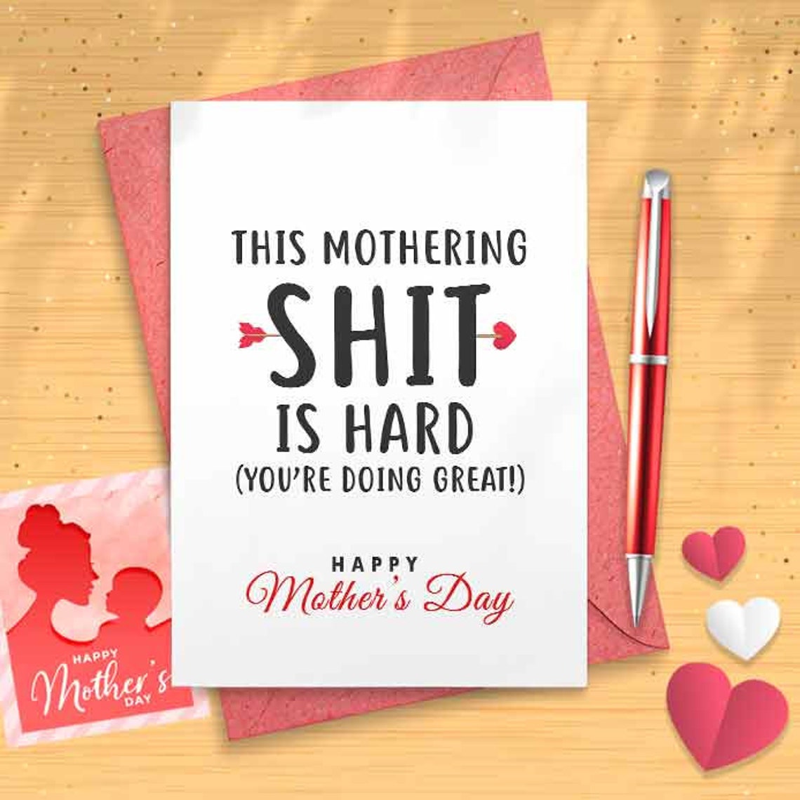 Funny Card For Mom, Mothers Day Card, Funny Card From Daughter, Funny Mother's Day Card, Funny Card From Son [00391]