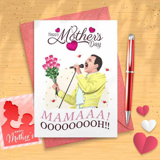 Funny Mercury Mother's Day Card - Funny Mother's Day, Personalised Card, Happy Mothers Card, Mothers Day Card, Card For Mom Grandma, [01209]