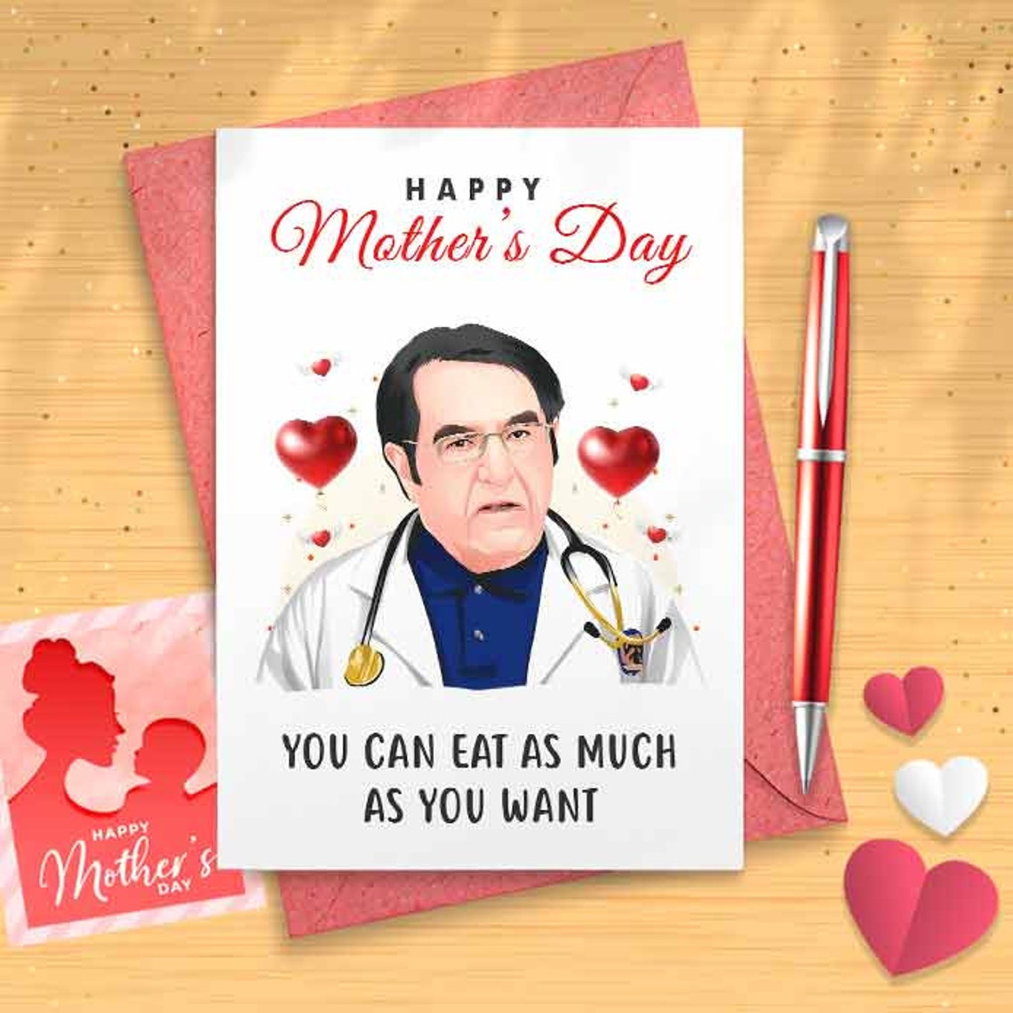 Funny Dr.Now Mother's Day Card - Romantic Card, Cute Love Card, Funny Valentines Day, Greeting Card, Love Greeting, Funny Love Card [00576]