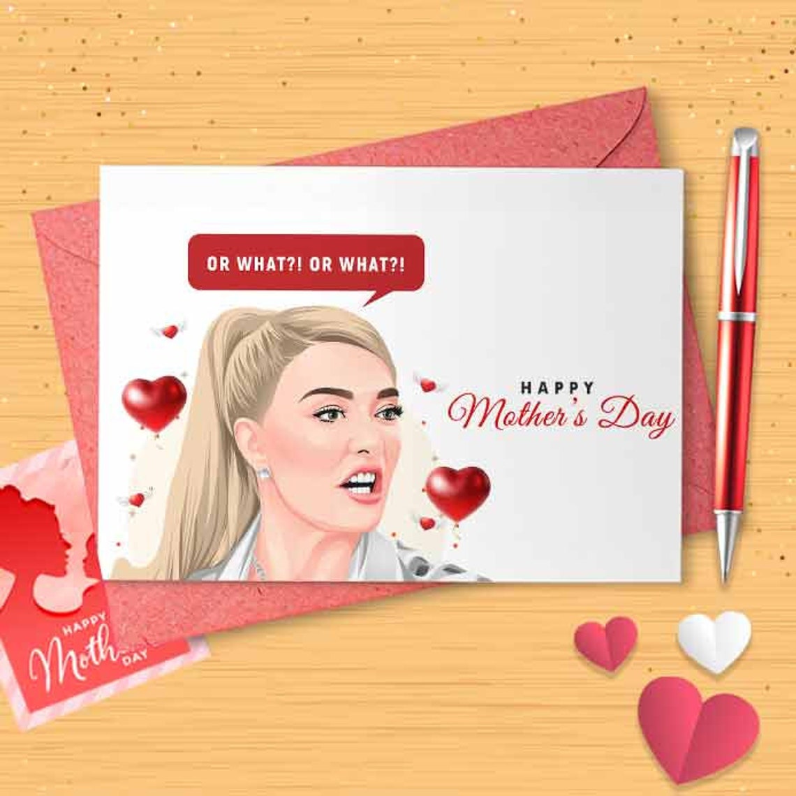 Funny Erika Jayne Mother's Day Card - Funny Mother's Day, Personalised Card, Happy Mothers Card, Mothers Day Card, Card For Mom [00970]