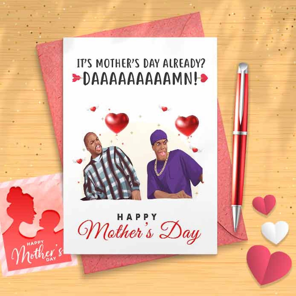 Funny Friday Mother's Day Card - 90s Pop Culture, Hip Hop, Cult Classic Movies, Funny Mother's Day, Personalised, Happy Mothers [00494]