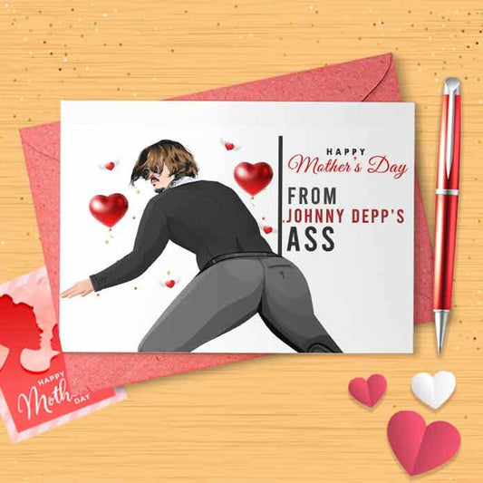 Funny Johnny's Ass Mother's Day Card - Funny Mother's Day, Personalised Card, Happy Mothers Card, Mothers Day Card, For Mom Grandma [00656]