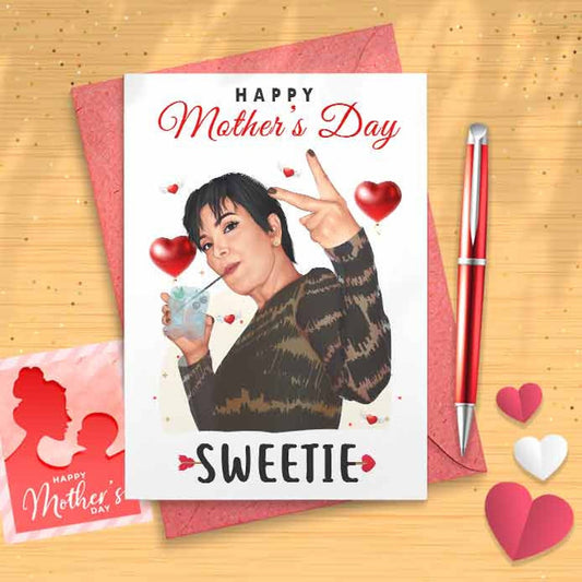 Sweetie Kris Mother's Day Card - Funny Mother's Day, Personalised Card, Happy Mothers Card, Mothers Day Card, Card For Mom Grandma, [00588]