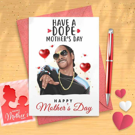 Funny Hip-hop Mother's Day Card - Funny Stoner Gifts, Stoner Mother's Day Card, Funny Weed Birthday, 420 Silly Stoner, Cool Stoner [00609]