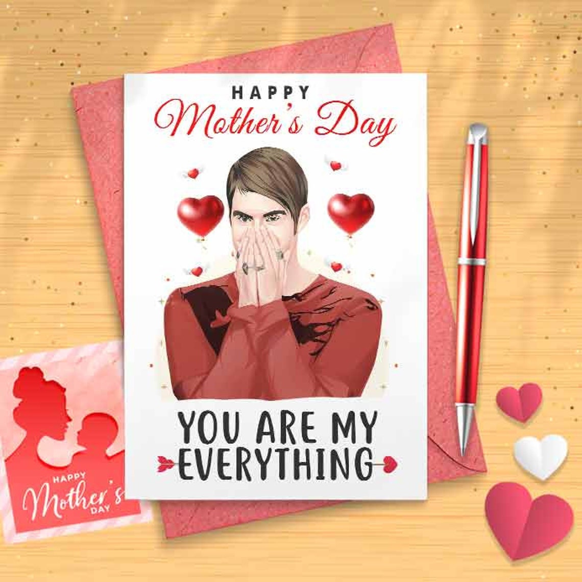 Cute Stefon Mother's Day Card - Mother's Day, Personalised Card, Happy Mothers Card, Mothers Day Card, Card For Mom Grandma, First [00902]