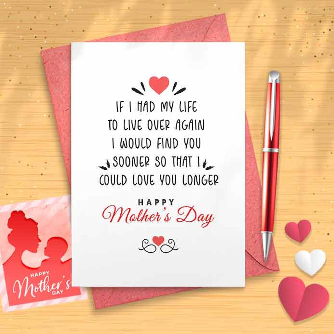 Sweet Mother's Day Card For Wife - Wife Card, Funny Mothers Day Card, Mothers Day For Wife Card, Card For Wife [00343]